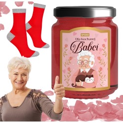 SKARPETKI W SŁOIKU Z NADRUKIEM DLA NAJLEPSZEJ BABCI PREZENT NA DZIEŃ BABCI