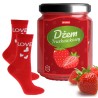 Skarpetki w Słoiku DŻEM TRUSKAWKOWY Prezent na Dzień MAMY MATKI CZERW r. 38-41