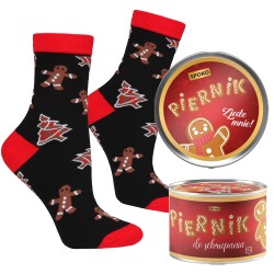 SKARPETKI ŚWIĄTECZNE W PUSZCE MIKOŁAJA PIERNIKI PREZENT POD CHOINKĘ ŚWIĘTA