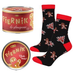 SKARPETKI ŚWIĄTECZNE W PUSZCE MIKOŁAJA PIERNIKI PREZENT POD CHOINKĘ ŚWIĘTA