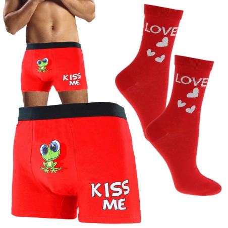 ZESTAW PREZENT DLA CHŁOPAKA Skarpetki r 38-41 + bokserki r M SPOKO FACETAE