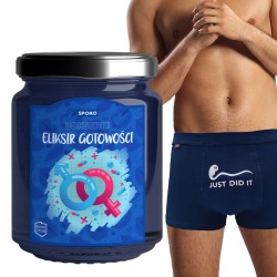 Bokserki w Słoiku ELIKSIR GOTOWOŚCI Prezent DLA MĘŻCZYZNY GRANATOWE r. XL