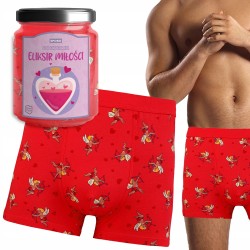 Bokserki w Słoiku ELIKSIR MIŁOŚCI DZIEŃ CHŁOPAKA MĘŻCZYZNY CZERW r. XL