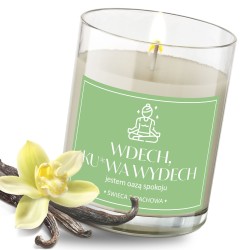 Śmieszna świeca na prezent WDECH KU*WA WYDECH czas palenia 40h
