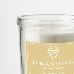 Śmieszna świeca na prezent PORA NA LODA czas palenia 40h