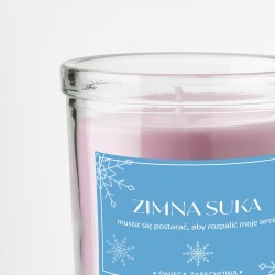 ŚWIECZKA ZAPACH 40h śmieszny prezent ZIMNA SUKA jaśmin